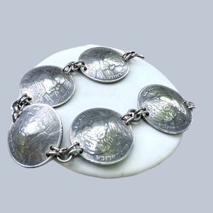 🌺Vintage Chilean Coin Bracelet